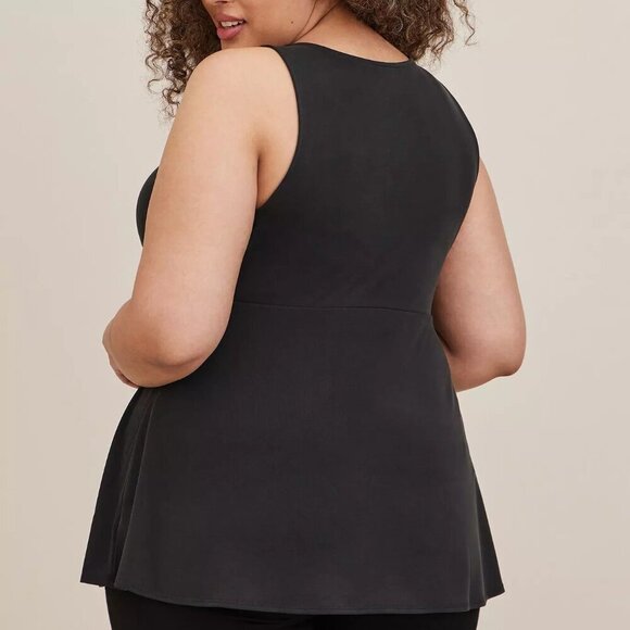 Torrid Surplice Tank - Cupro Black in Size 0 (Large/12) - Picture 10 of 10